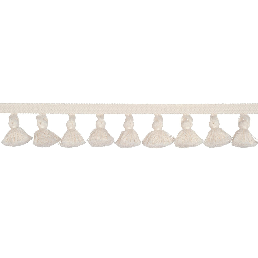 Schumacher Cotton Tassel Fringe Ivory Trim