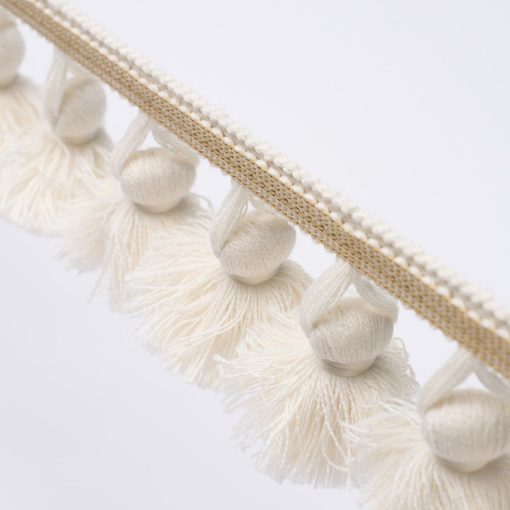 Schumacher Cotton Tassel Fringe Ivory Trim