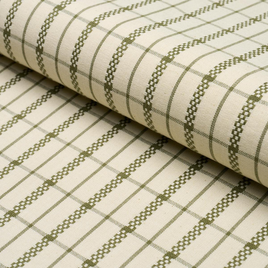 Schumacher Boyd Check Moss Fabric