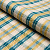 Schumacher Fonda Hand Woven Plaid Teal & Citron Fabric