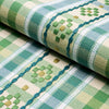 Schumacher Hutton Hand Woven Check Leaf Fabric