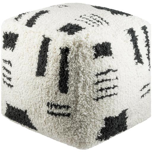 Surya Aksel ASPF-002 18"H x 18"W x 18"D Pouf