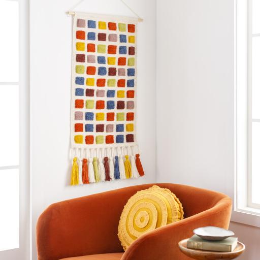 Surya Colorful Grid CFG-1000 40"H x 20"W Wall Hanging