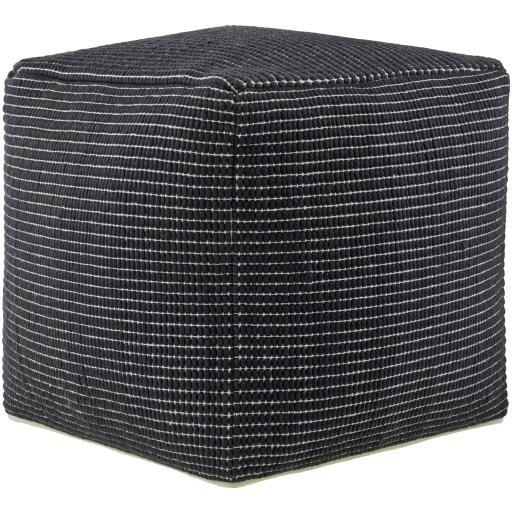 Surya Chunky Grid CUPF-001 18"H x 18"W x 18"D Pouf