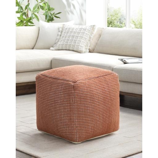 Surya Chunky Grid CUPF-003 18"H x 18"W x 18"D Pouf