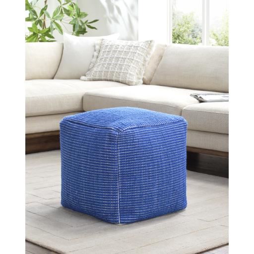 Surya Chunky Grid CUPF-004 18"H x 18"W x 18"D Pouf