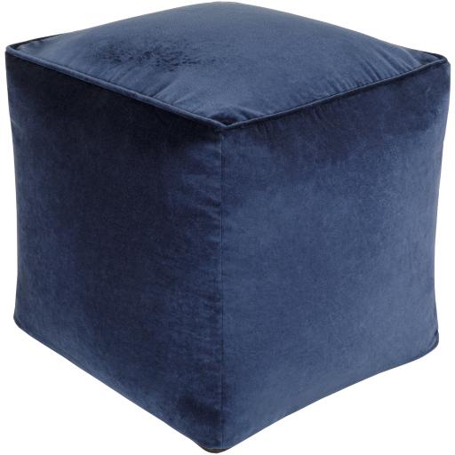 Surya Cotton Velvet CVPF-019 16"H x 16"W x 16"D Pouf