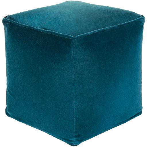 Surya Cotton Velvet CVPF-021 16"H x 16"W x 16"D Pouf