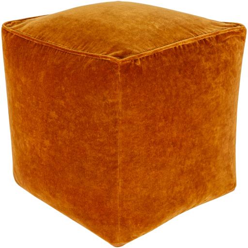 Surya Cotton Velvet CVPF-020 16"H x 16"W x 16"D Pouf