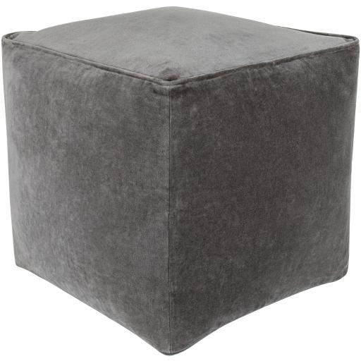 Surya Cotton Velvet CVPF-022 16"H x 16"W x 16"D Pouf