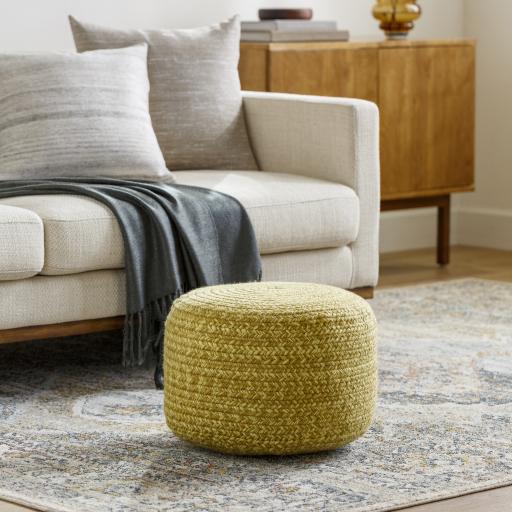 Surya Entwined EDPF-002 12"H x 18"W x 18"D Pouf