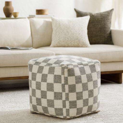 Surya Preethi EEPF-001 18"H x 18"W x 18"D Pouf