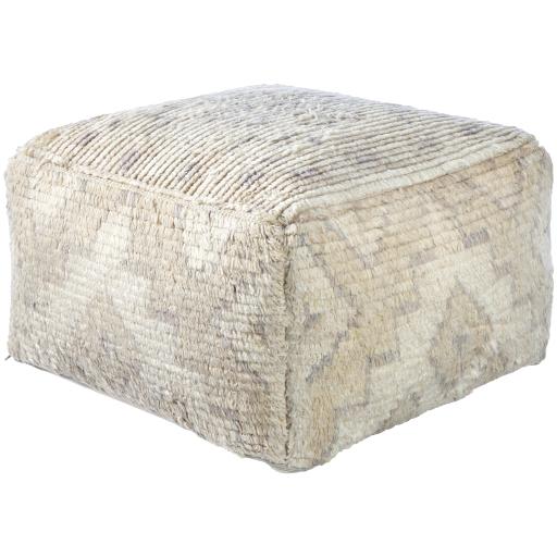 Surya Freyja FJPF-001 14"H x 24"W x 24"D Pouf