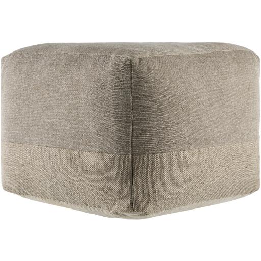 Surya Frazier FZPF-001 14"H x 18"W x 18"D Pouf