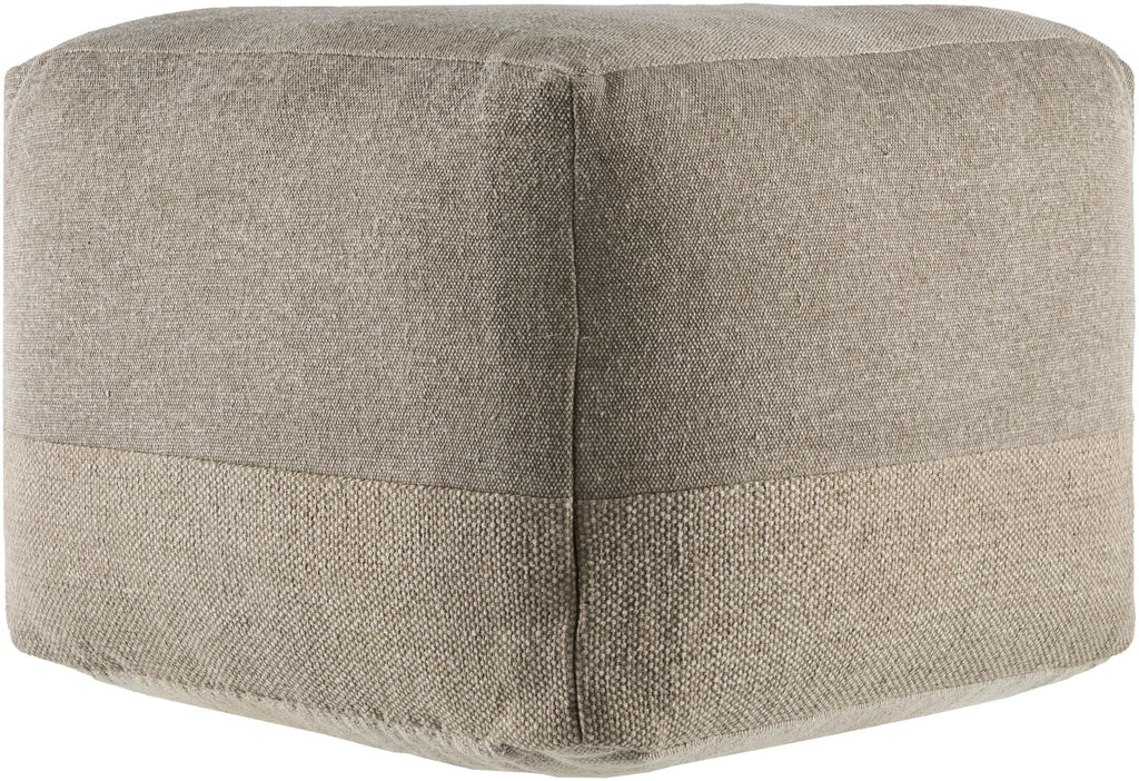 Surya Frazier FZPF-001 14"H x 18"W x 18"D Pouf