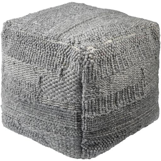 Surya Gabon GNPF-001 18"H x 18"W x 18"D Pouf