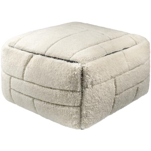 Surya Jakob JOPF-001 14"H x 24"W x 24"D Pouf