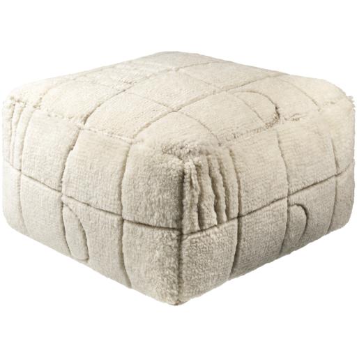 Surya Jakob JOPF-003 14"H x 24"W x 24"D Pouf