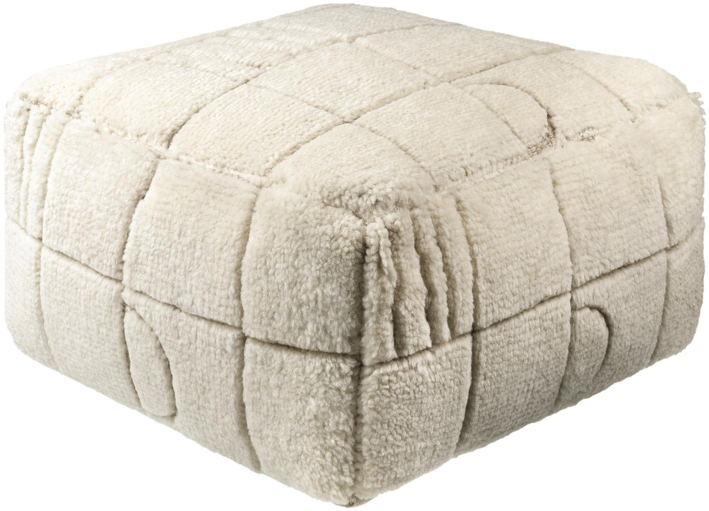 Surya Jakob JOPF-003 14"H x 24"W x 24"D Pouf