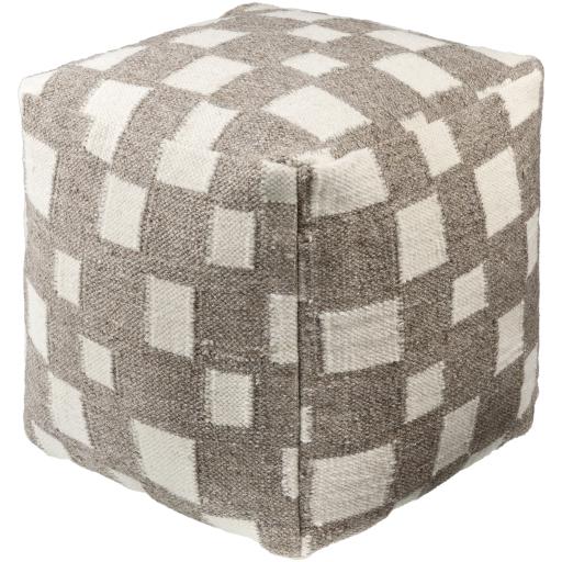 Surya Jacinta JTPF-001 18"H x 18"W x 18"D Pouf