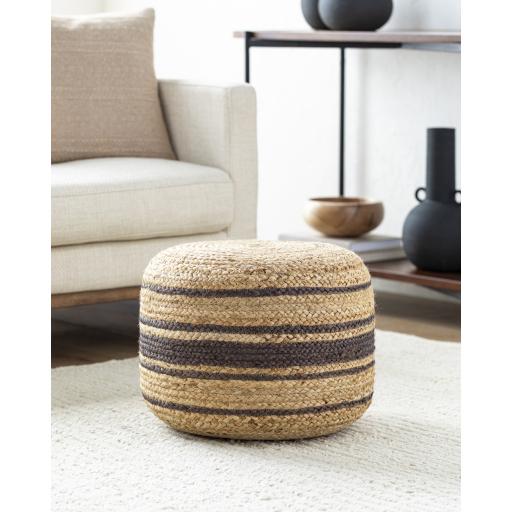 Surya Kazan KZPF-001 14"H x 18"W x 18"D Pouf