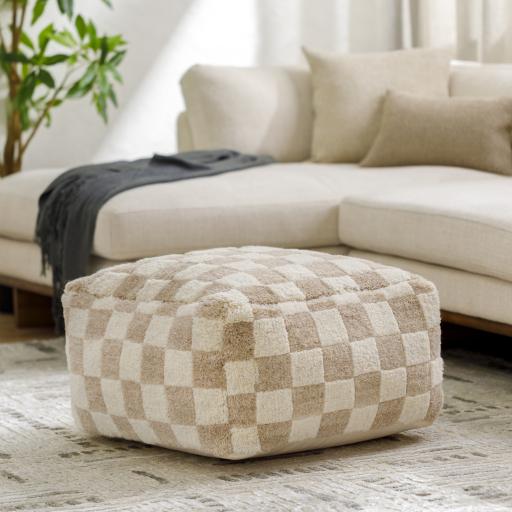 Surya Lukas LKPF-001 14"H x 24"W x 24"D Pouf