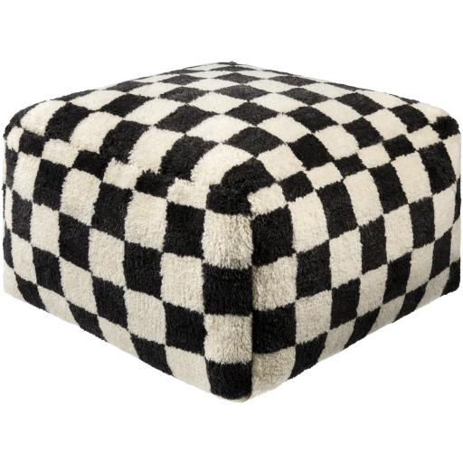 Surya Lukas LKPF-002 14"H x 24"W x 24"D Pouf