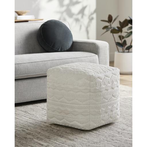 Surya Matthew MEPF-002 18"H x 18"W x 18"D Pouf