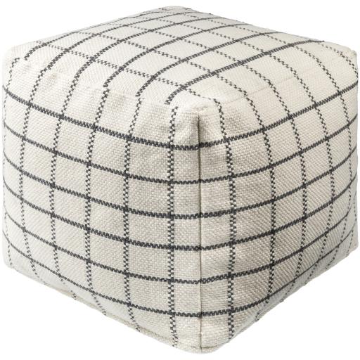 Surya Charmaine NEPF-001 18"H x 18"W x 18"D Pouf