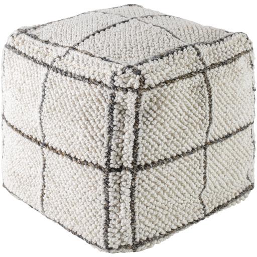 Surya Pane PEPF-001 18"H x 18"W x 18"D Pouf