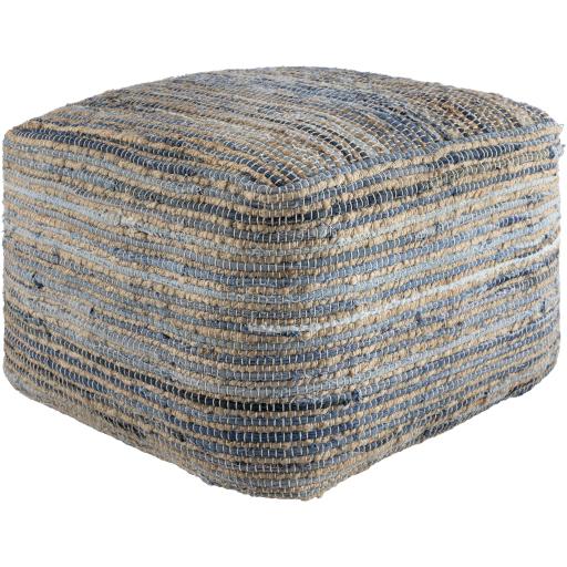 Surya Patrik PKPF-001 14"H x 18"W x 18"D Pouf