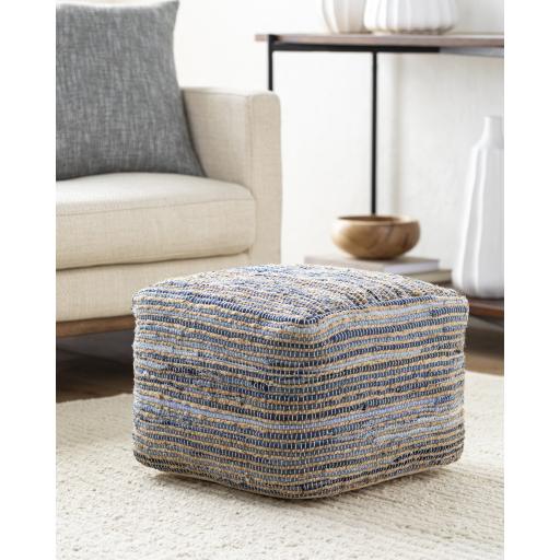 Surya Patrik PKPF-001 14"H x 18"W x 18"D Pouf