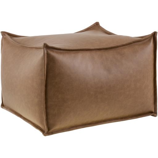 Surya Teddy TDPF-001 14"H x 22"W x 22"D Pouf