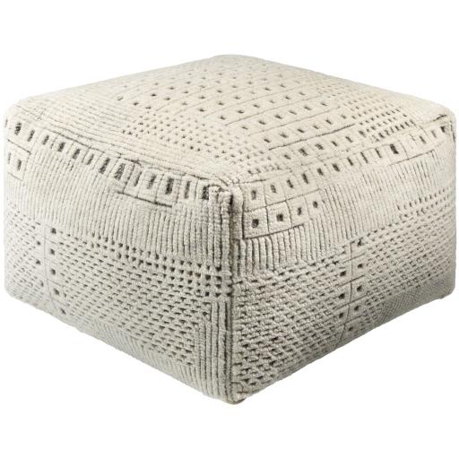 Surya Tunisia TUPF-002 14"H x 24"W x 24"D Pouf