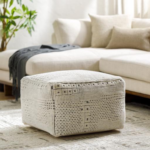 Surya Tunisia TUPF-002 14"H x 24"W x 24"D Pouf