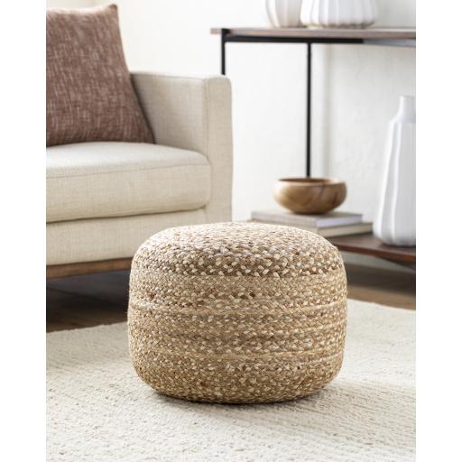 Surya Yaroslave YRPF-001 14"H x 18"W x 18"D Pouf