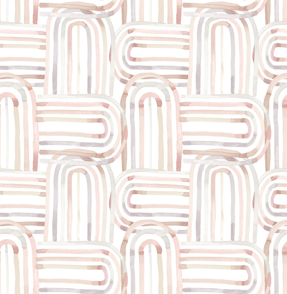 A-Street Prints Lolly Blush Arches Wallpaper