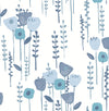 A-Street Prints Whimsy Mabel Blue Wallpaper