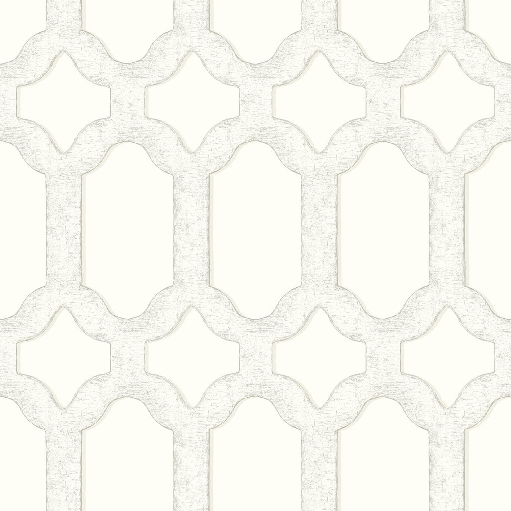 Brewster Home Fashions Chervil White Trellis Wallpaper