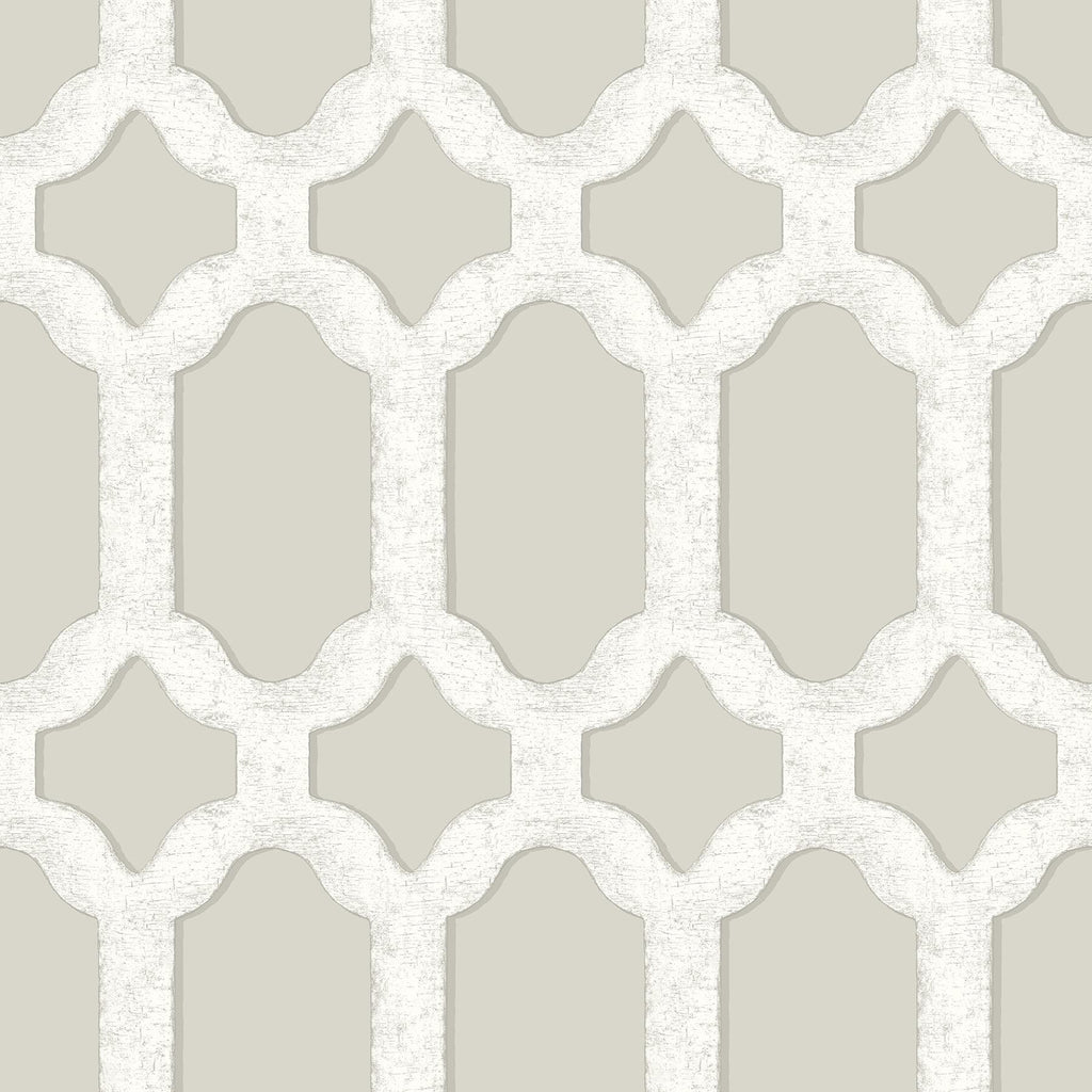 Brewster Home Fashions Chervil Light Grey Trellis Wallpaper