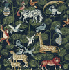 A-Street Prints Whimsy Rigby Navy Wallpaper