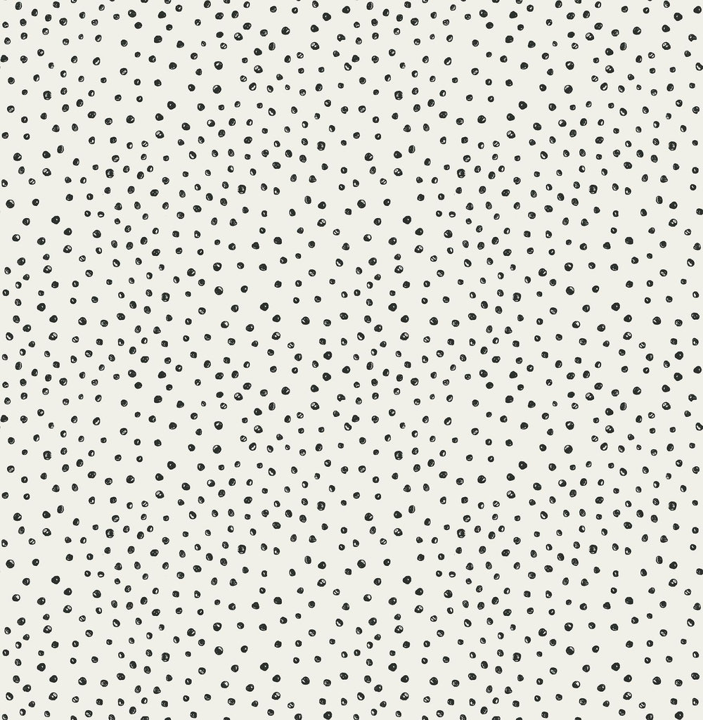 A-Street Prints Cassie Black Petite Polka Wallpaper