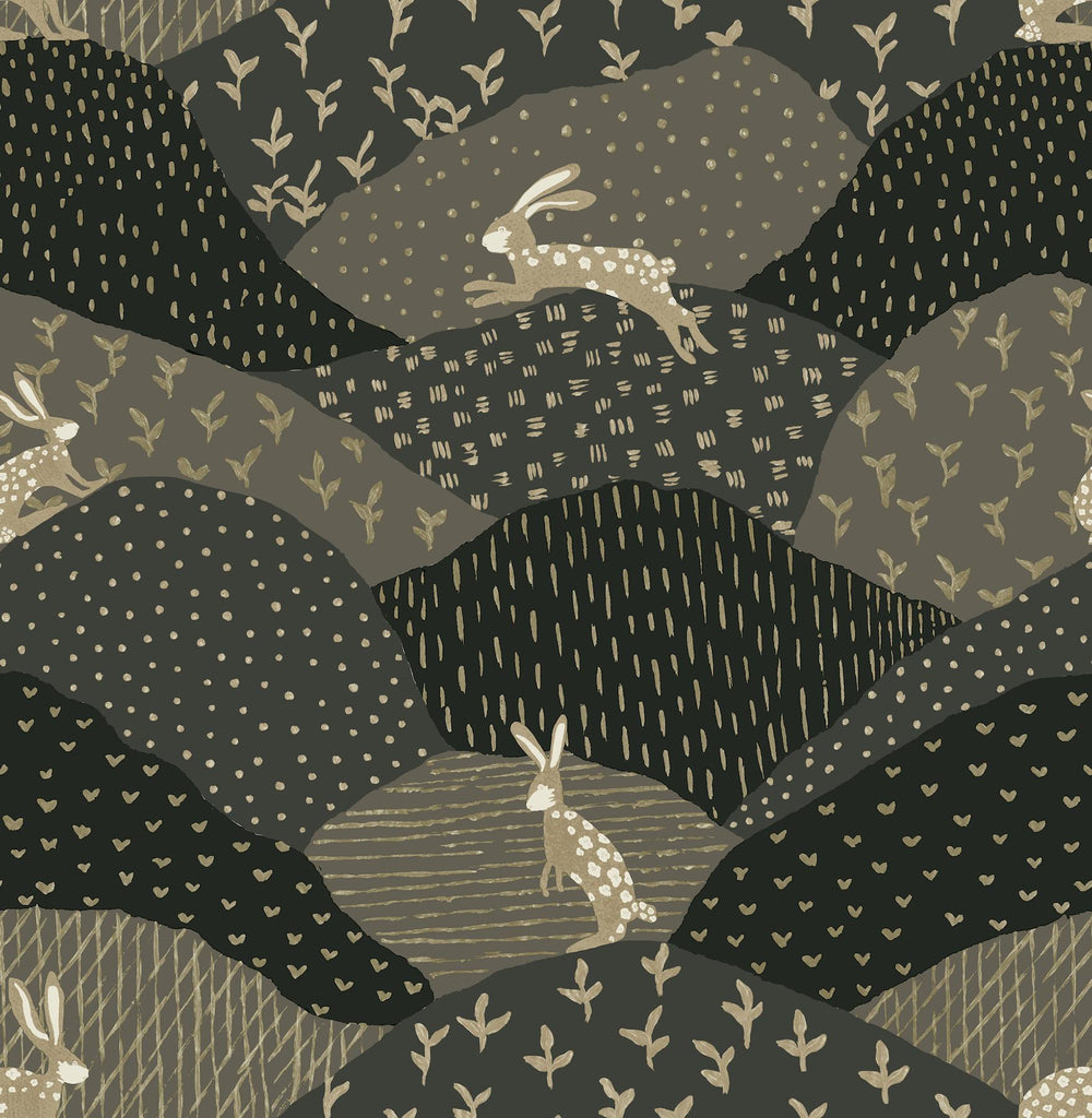 A-Street Prints Peter Black Rabbit Fields Wallpaper