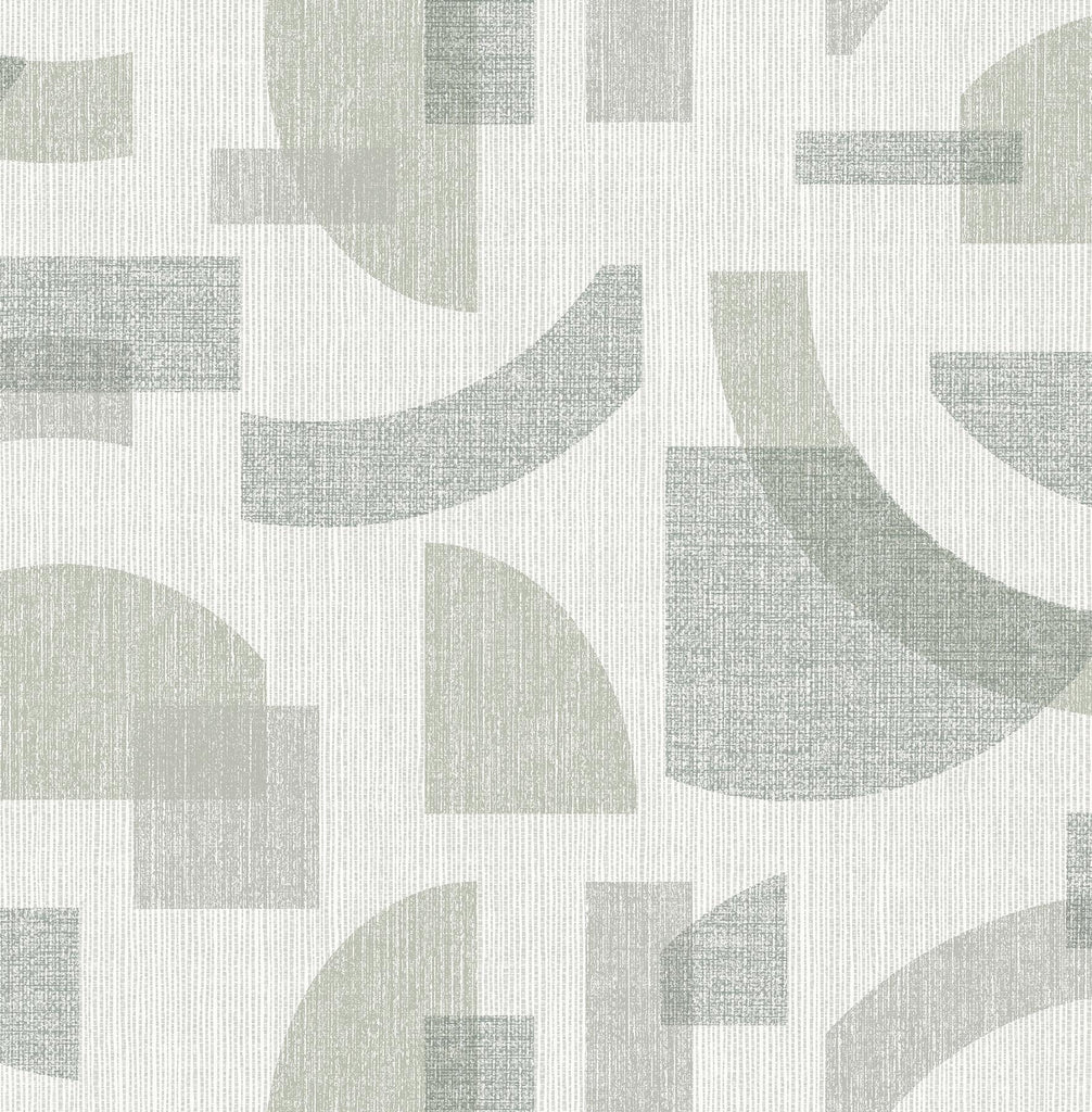 A-Street Prints Fulton Sea Green Shapes Wallpaper