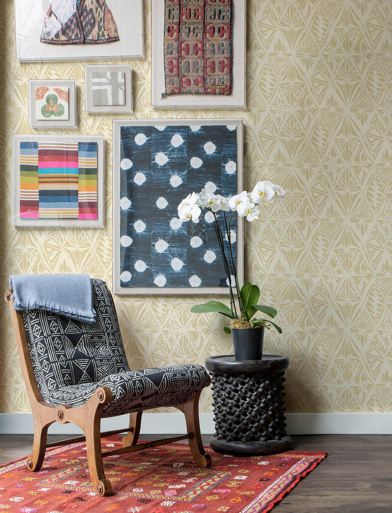 A-Street Prints Urbane Yellow Diamonds Wallpaper