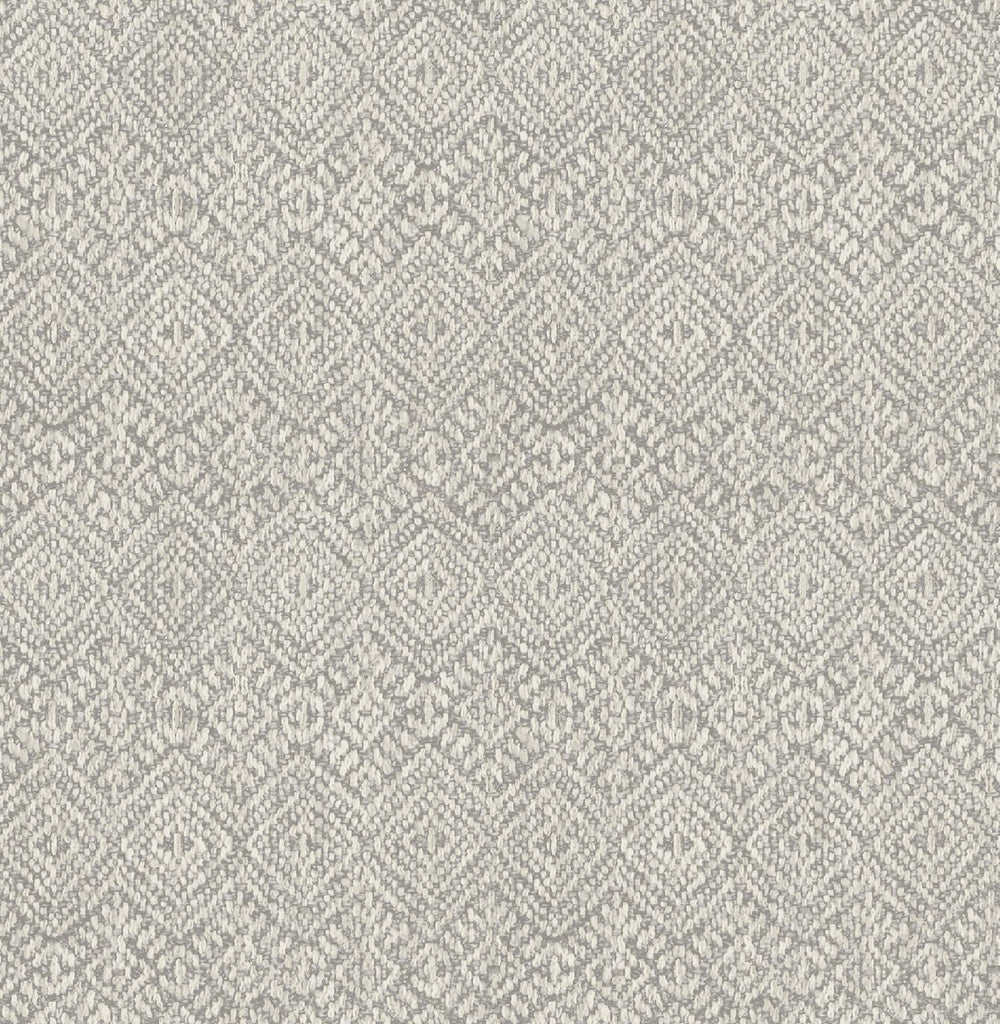 A-Street Prints Gallivant Grey Woven Geometric Wallpaper