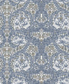 A-Street Prints Hidden Treasures African Marigold Blue Wallpaper