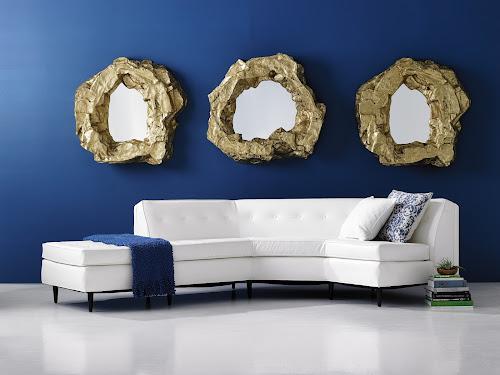 Phillips Collection Rock Pond Gold Leaf Mirror