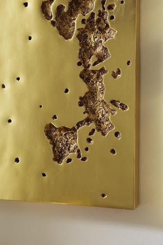 Phillips Collection Splotch Wall Art, Rectangle, Gold Leaf Gold Accent