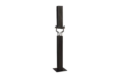 Phillips Collection Atlas Pole Sculpture Black Accent